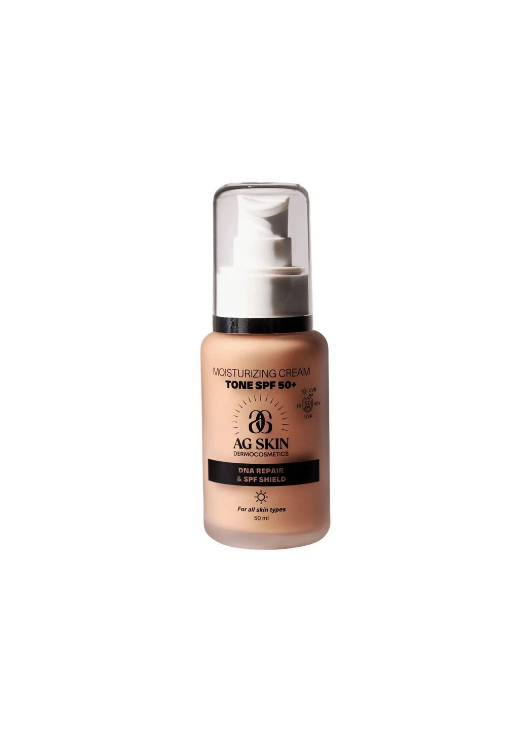 Увлажняющий крем с тоном DNA Reapir & SPF Shield Moisturising Cream Tone 1 SPF 50+, 50 мл AG Skin (381647141)