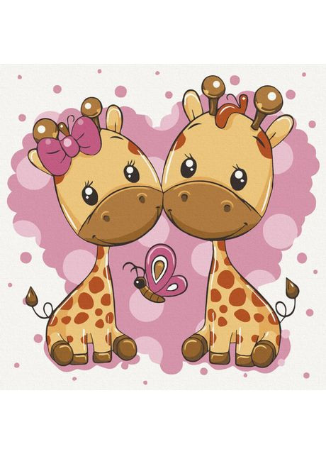 Картина за номерами Жирафики 30 х 30 см (15542-AC) Art Craft (370257413)