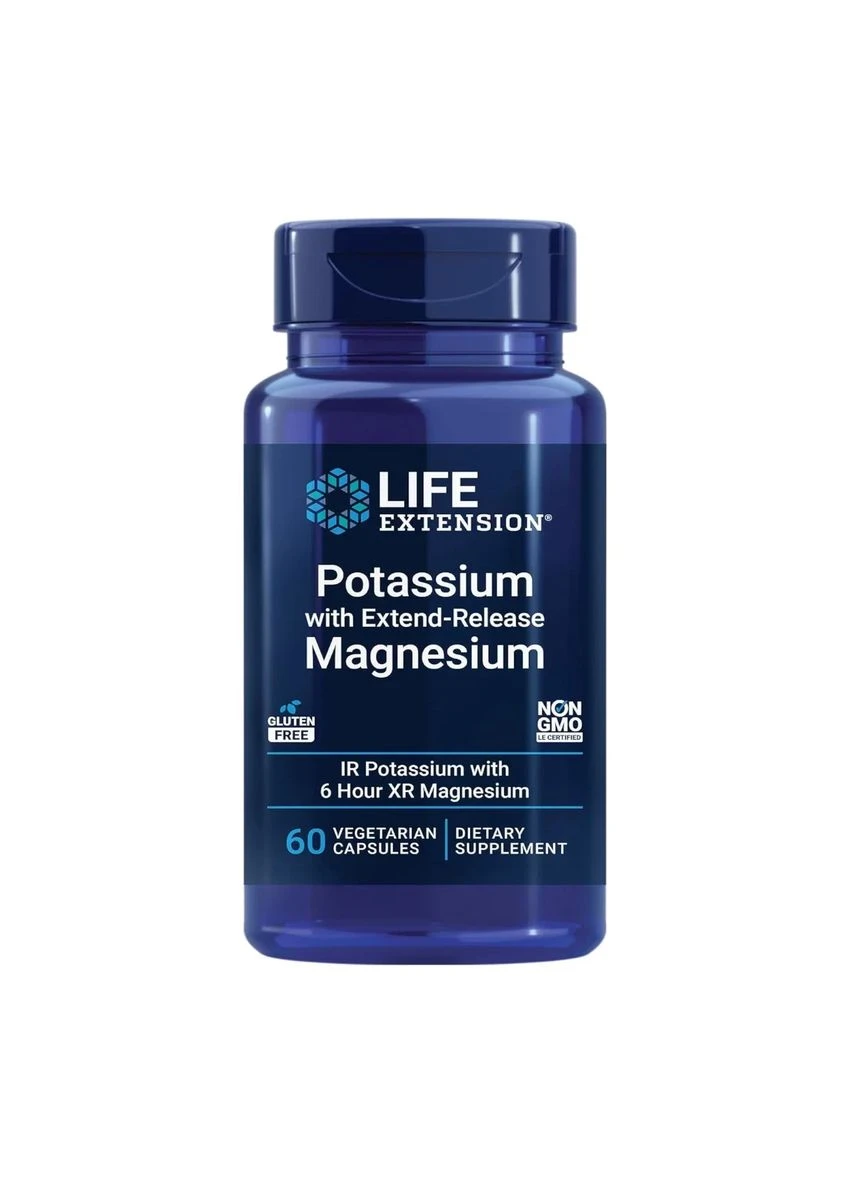 Комплекс калію та магнію Potassium with Extend-Release Magnesium,, 60 капсул Life Extension (394623055)