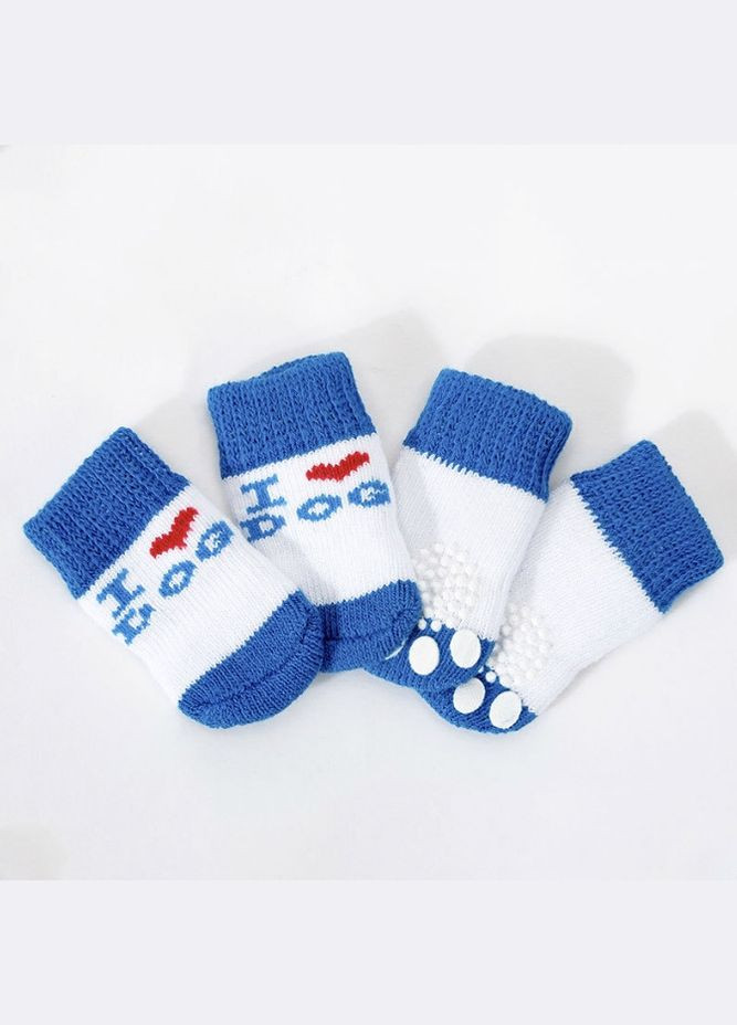 Носки для котов и кошек Pet Style "Love" Белосиние 2 No Brand - (323233664)