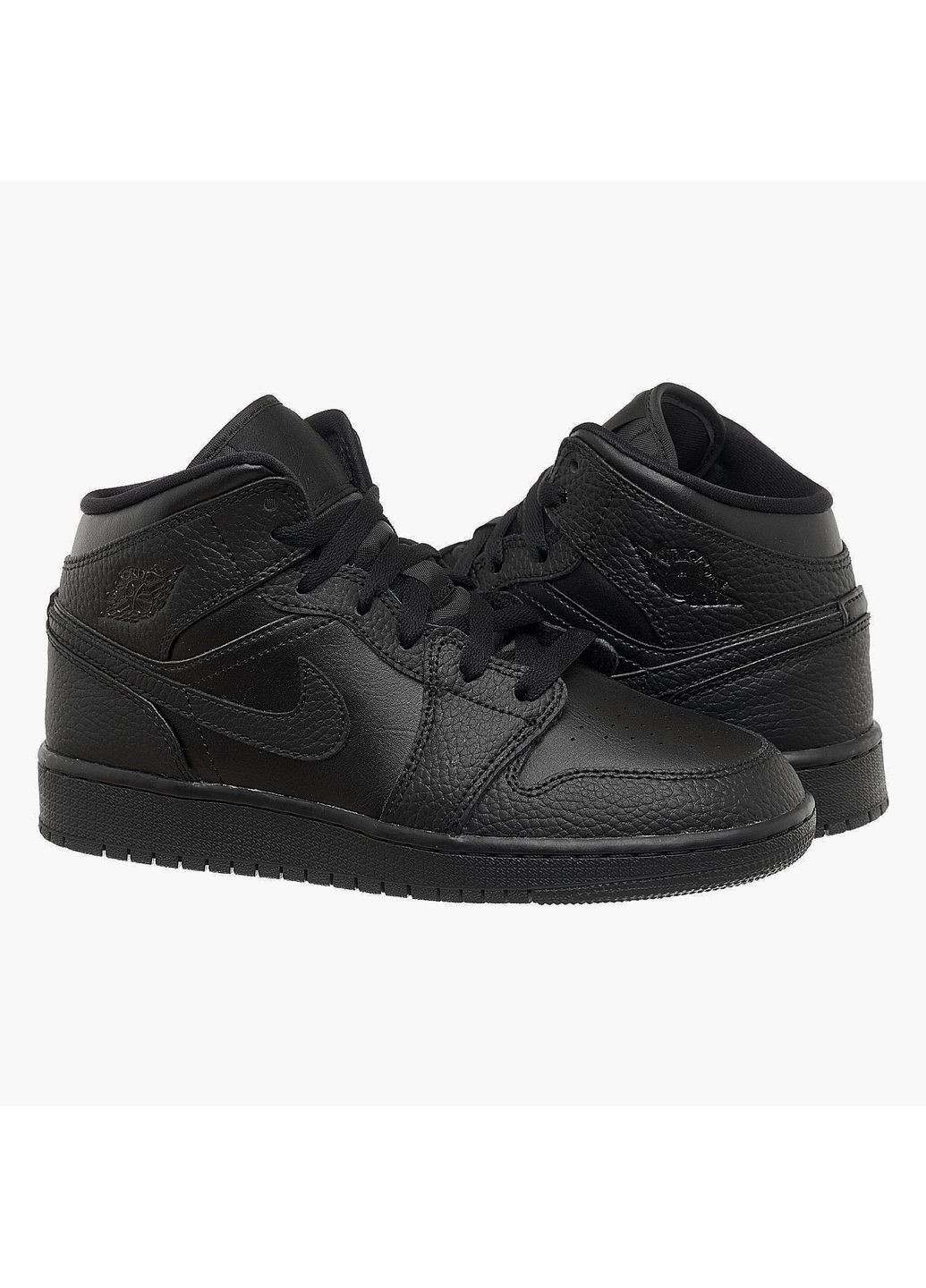 Кросівки жіночі 1 Mid (Gs) Black (554725-091) Jordan чорні (370780297)