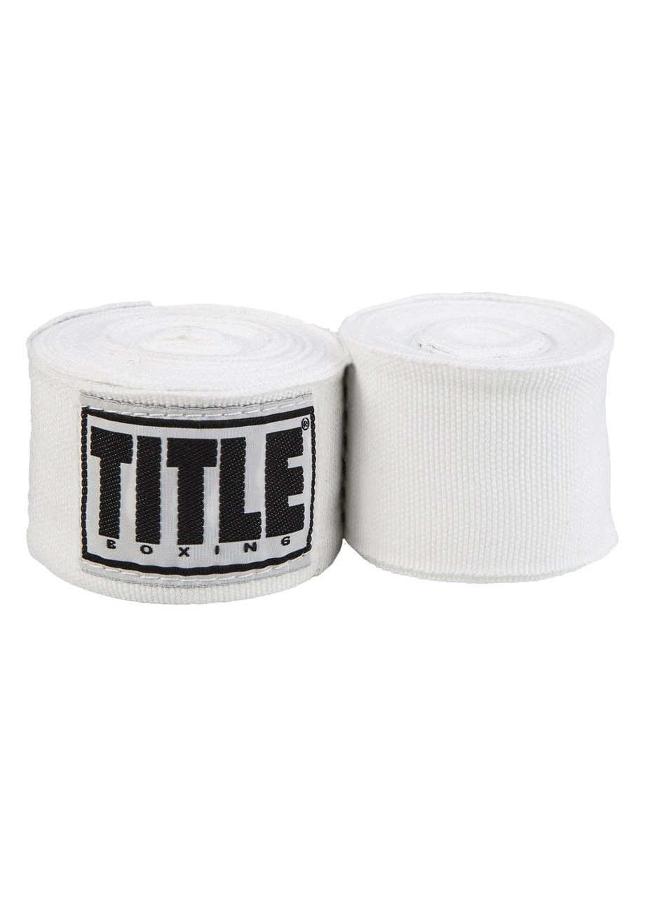 Оригинал! Бинты для бокса Boxing Select 180" Semi Elastic Mexican White (4.5м.) Title Boxing (398848209)