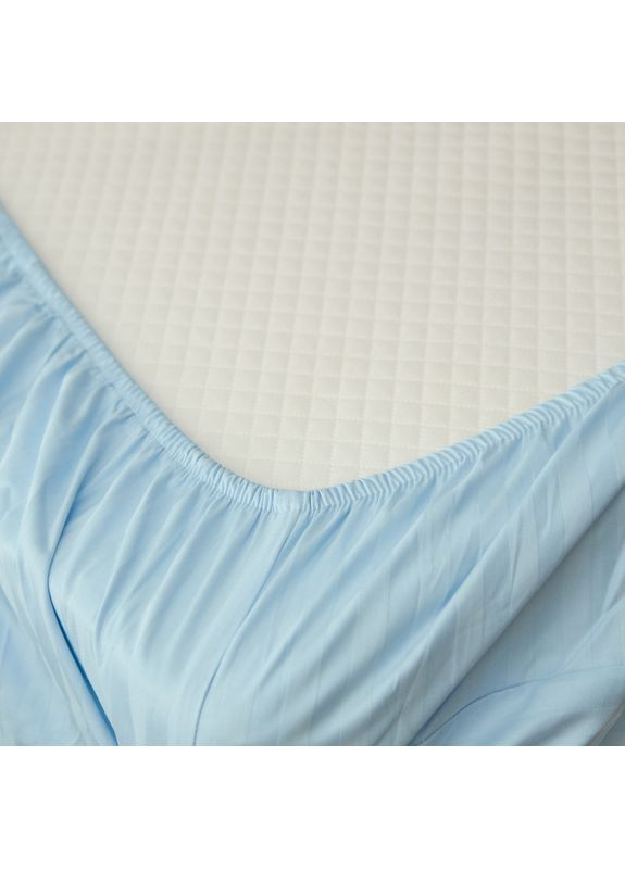 Простыня на резинке Сатин в полоску 120х200х25 см (MS-850005208) Moon&Star Ocean Calm (386597185)