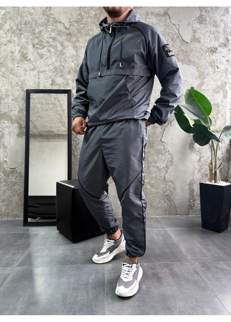 Спортивний костюм чоловічий стильний плащівка на підкладці осінь No Brand (370954623)