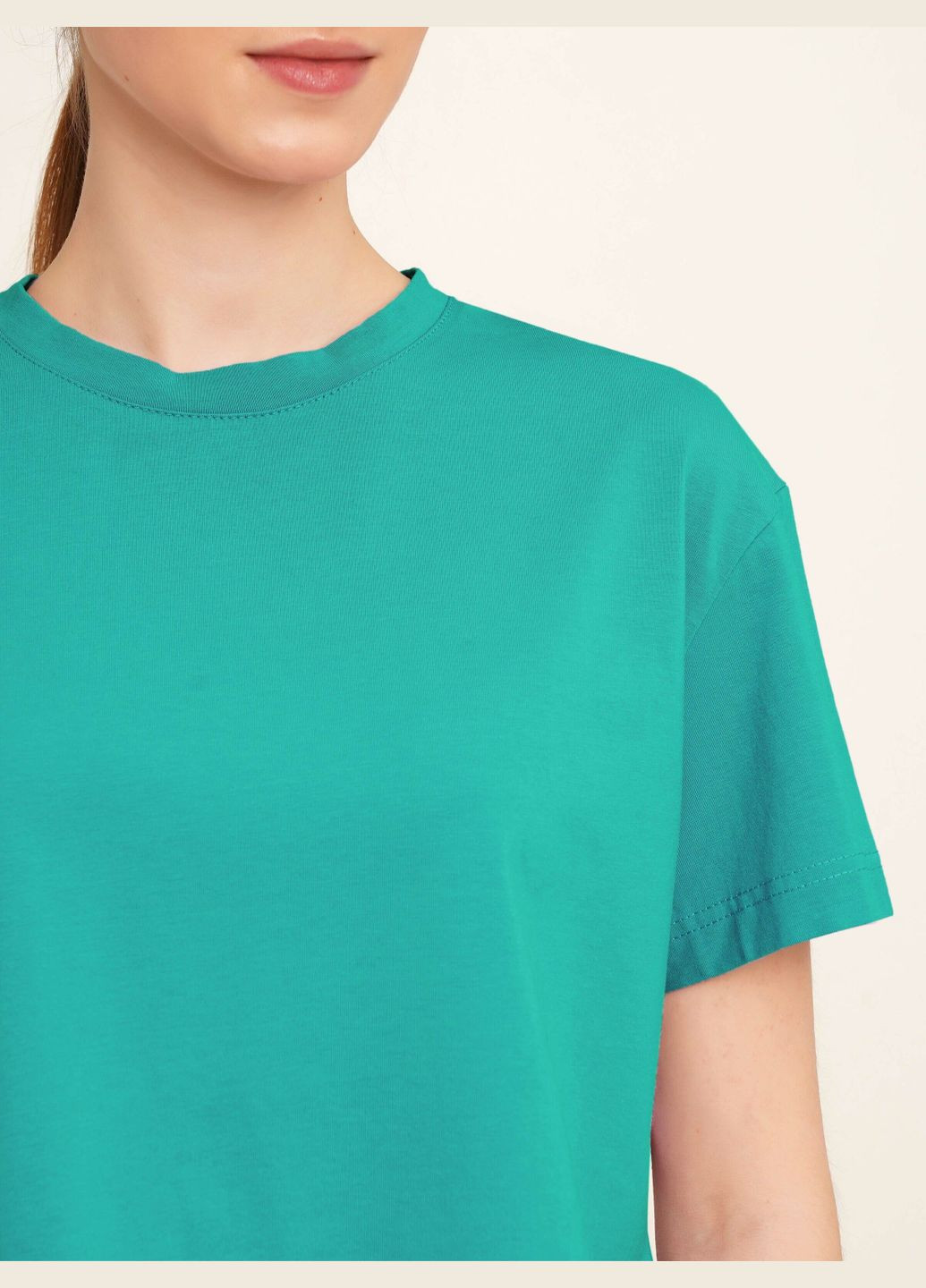 Футболка однотонная женская WBC02311 Зеленый shop (2000990438058) LAWA - (328990323)