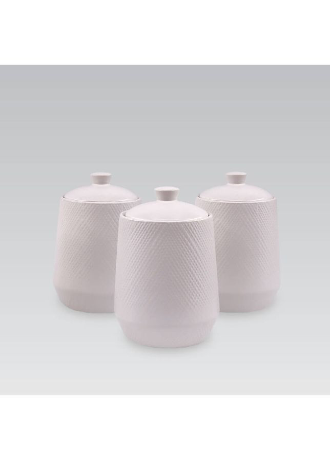 Набір банок для зберігання MR-20002-03CSWhite 3 предмети білий Maestro (361399649)