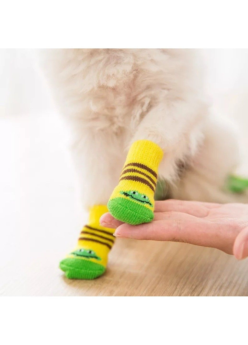 Носки с антискольжением для собак хлопок "Yellow Frog" Size М Xtep (320953136)