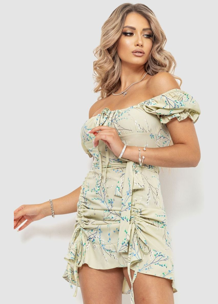 Оливкова святковий сукня квіткаов Ager з квітковим принтом