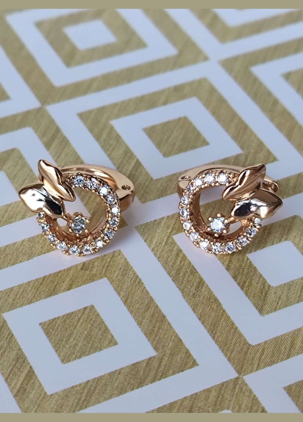 Дитячі сережки ксюпінг xuping позолочені медичне золото медична сталь Xuping Jewelry (336190219)