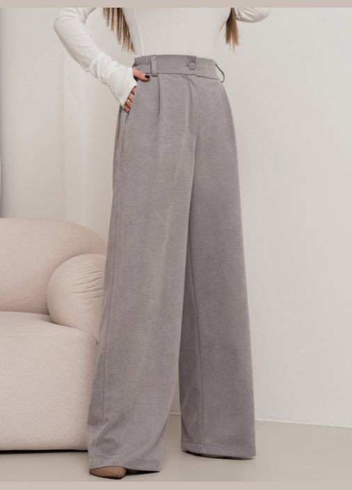 Широкие брюки палаццо с эко-замши No Brand (292711201)