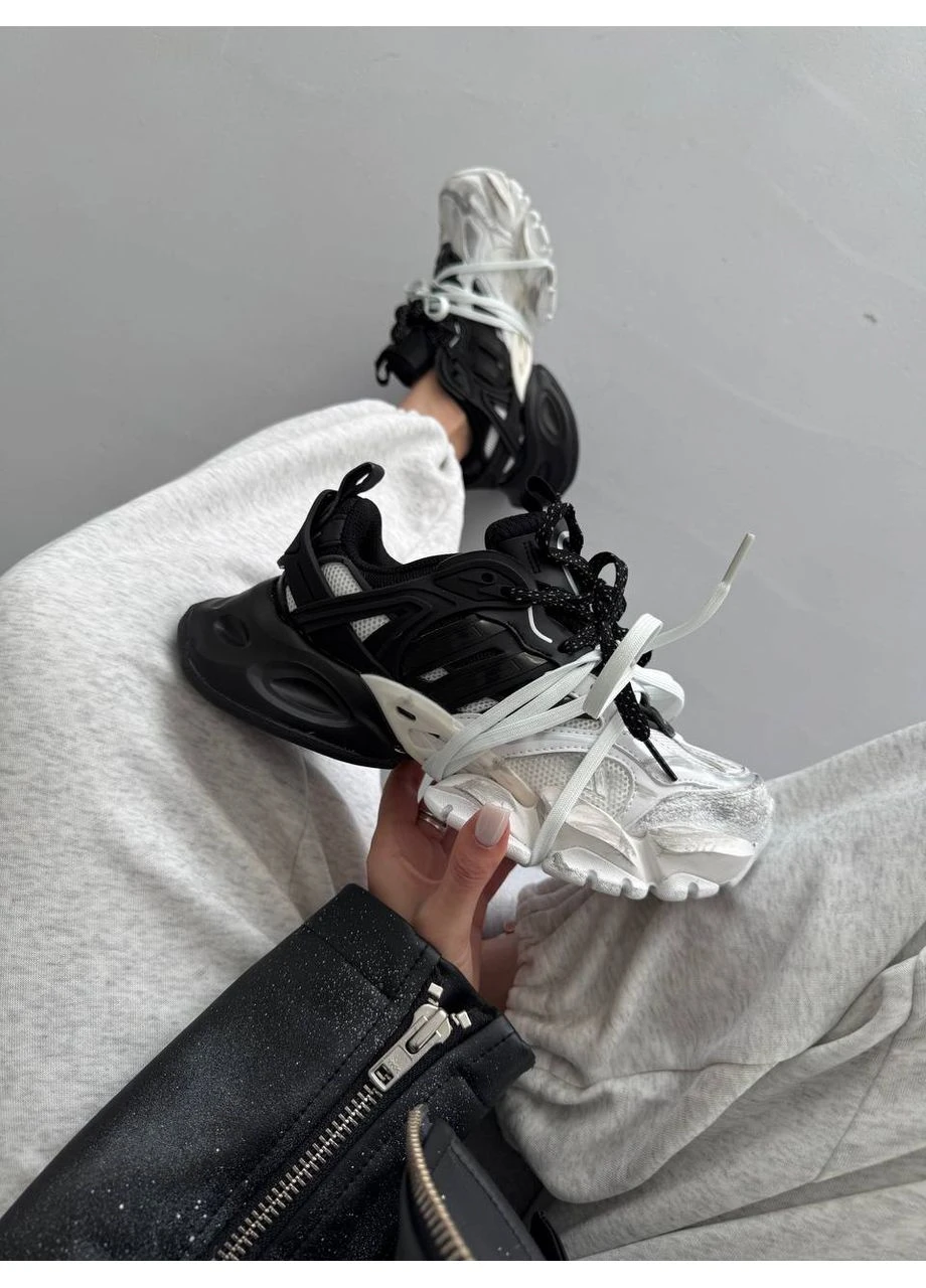 Белые летние кроссовки adidas xlg vento black white адидас хлг венто No Brand