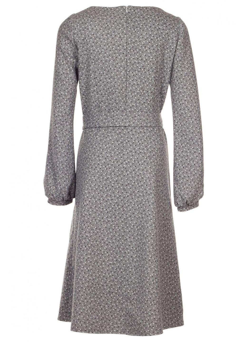Сіра повсякденний жіноча сукня в крапку з вовни (ll153560168) LadyLike
