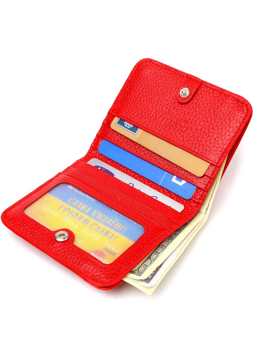 Превосходный женский кошелек небольшого размера из натуральной кожи флотар 21803 Красный Canpellini (331906966)