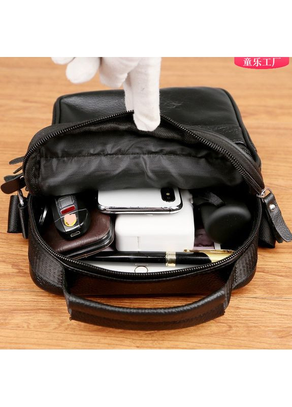 Мужская борсетка через плечо 26х20.5х8 / мессенджер наплечный из натуральной кожи, No Brand (335039838)