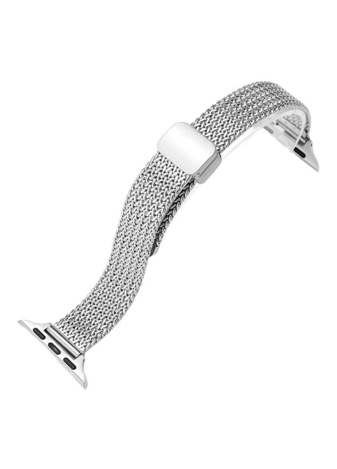 Ремінець браслет Stainless Metal для Apple Watch 38 / 40 / 41 / 42 mm Smart RSM0702 ремішок 13 мм металевий Silver Срібло No Brand (369136962)