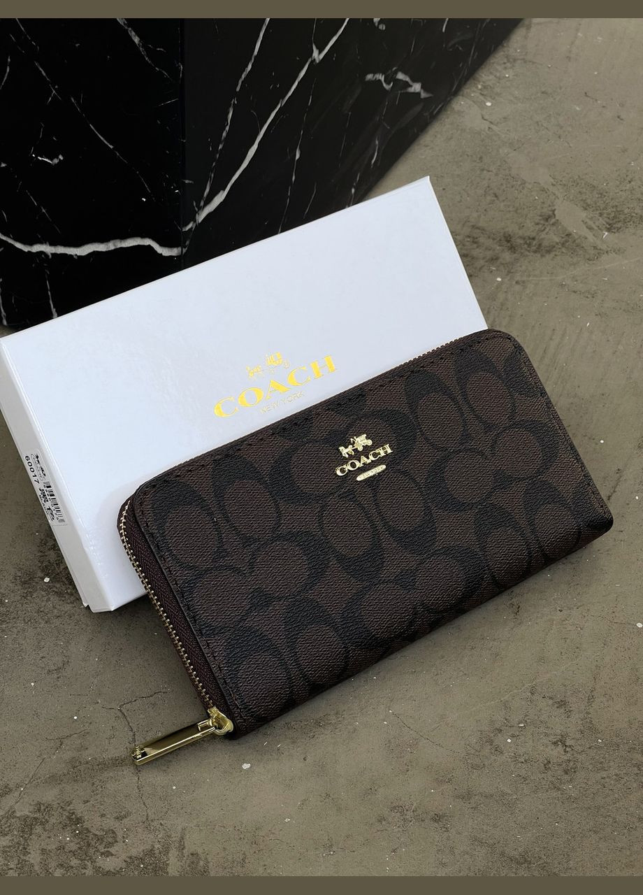 Жіночий гаманець коричневий на багато відділень великий No Brand (322464810)