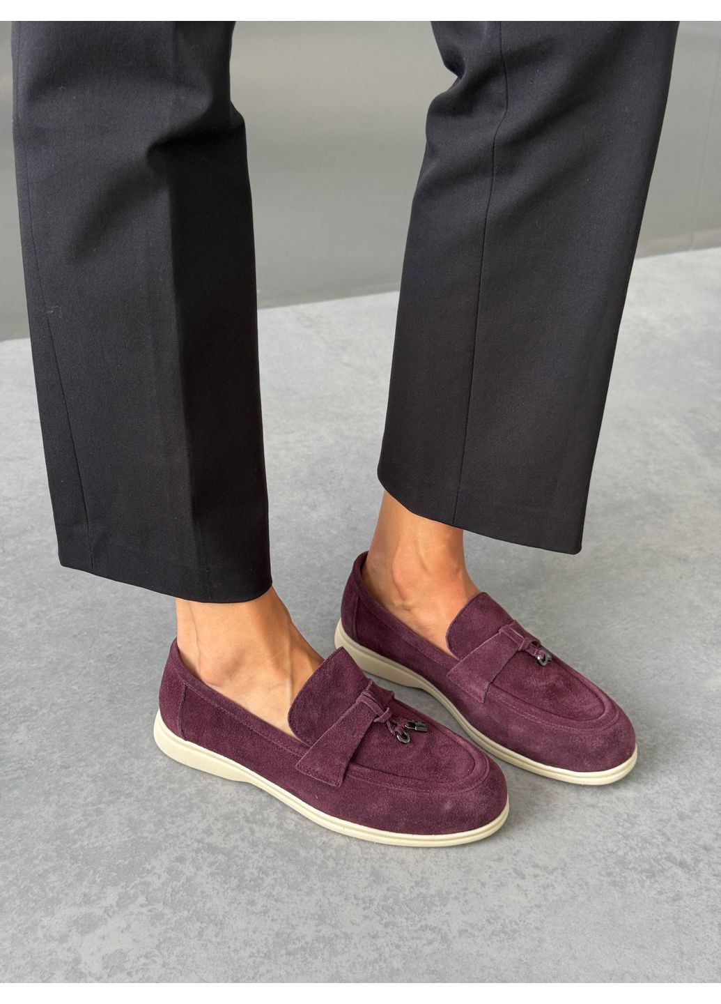 Женские лоферы женские бордовые замшевые nikart с анатомической колодкой | бордовые (355796220)