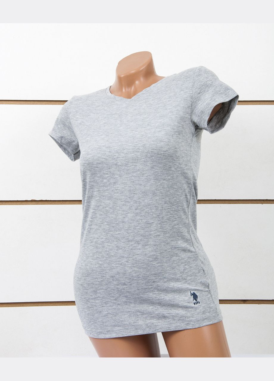 Серая женская футболка u. s. polo assn – 66002 серая, 38р. U.S. Polo ASSN