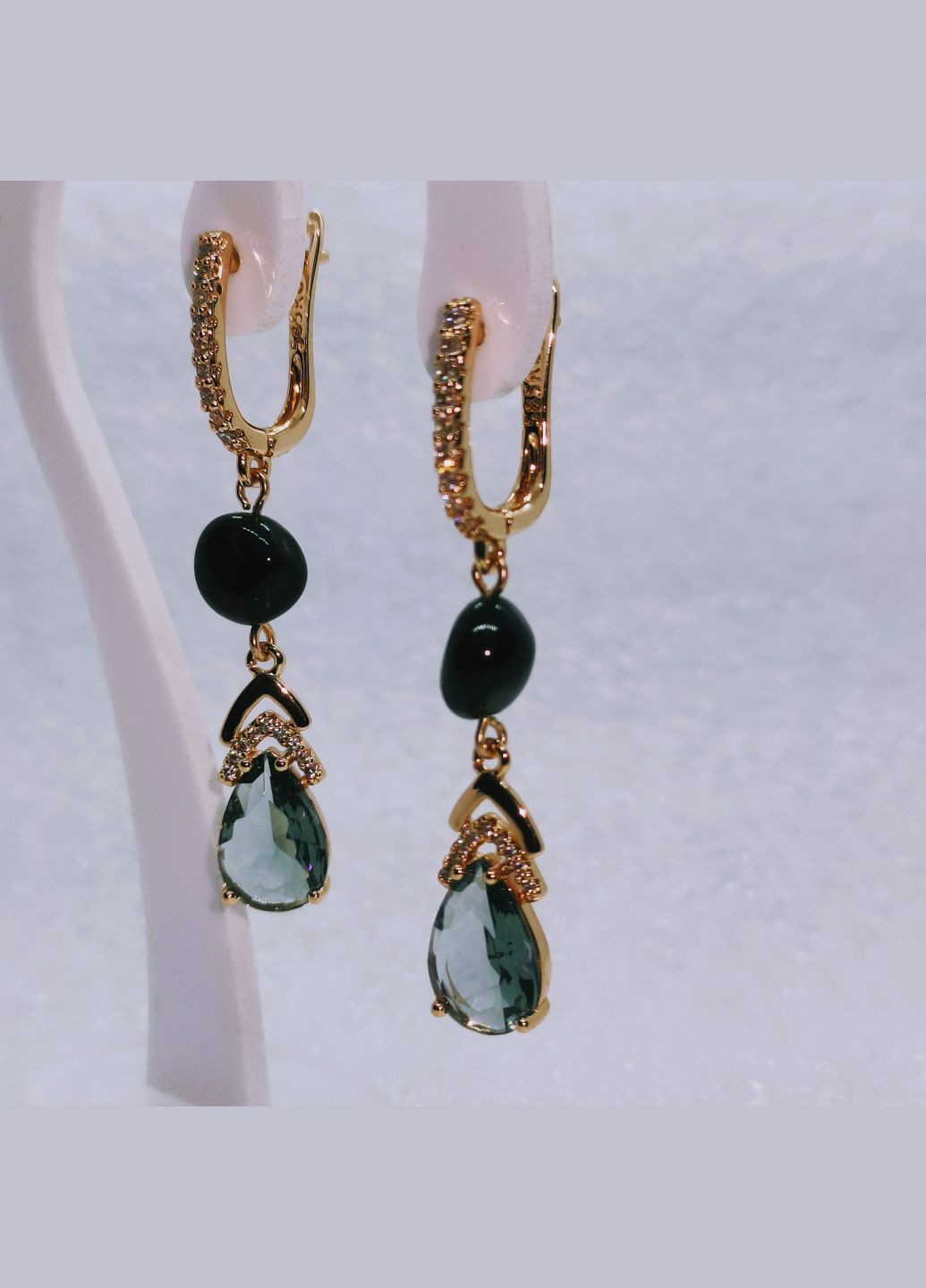 Сережки 3175 з натурального бурштину MINOV (316470506)