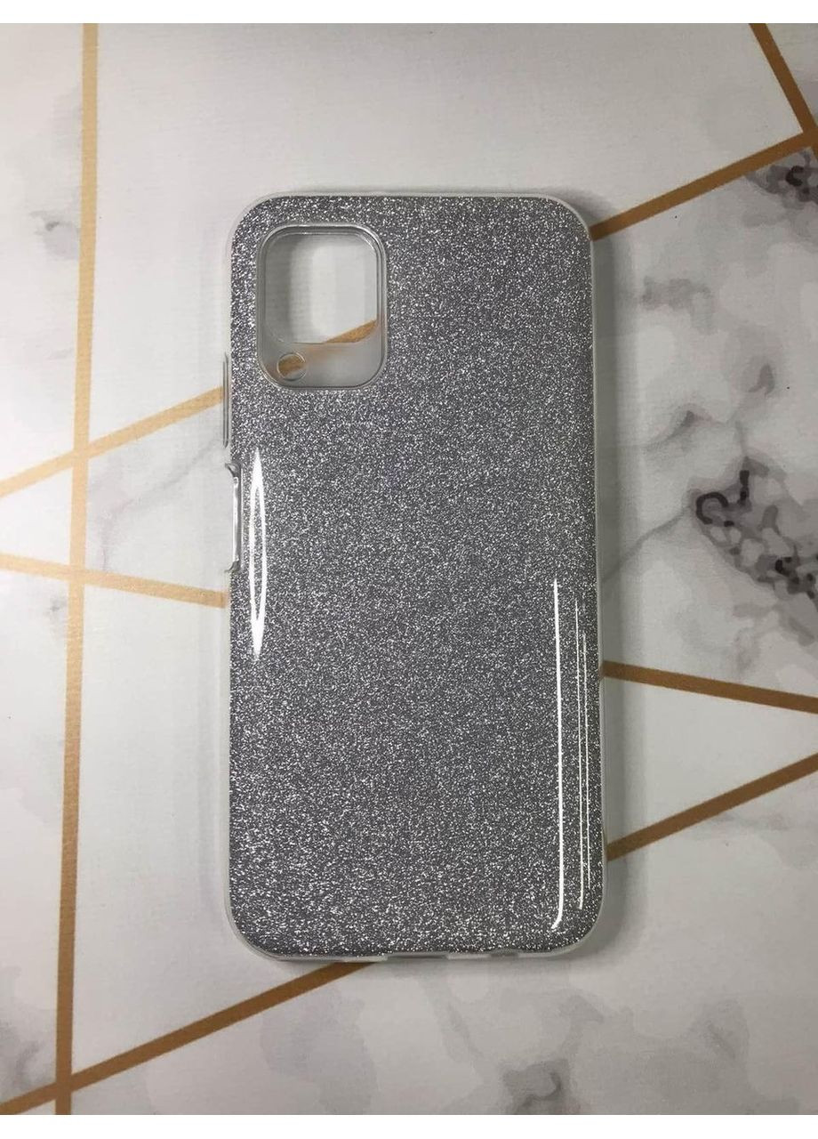 Силиконовый чехол с блестками для Huawei Р40 lite / Nova 6 SE Серебряный G-Case (359490275)
