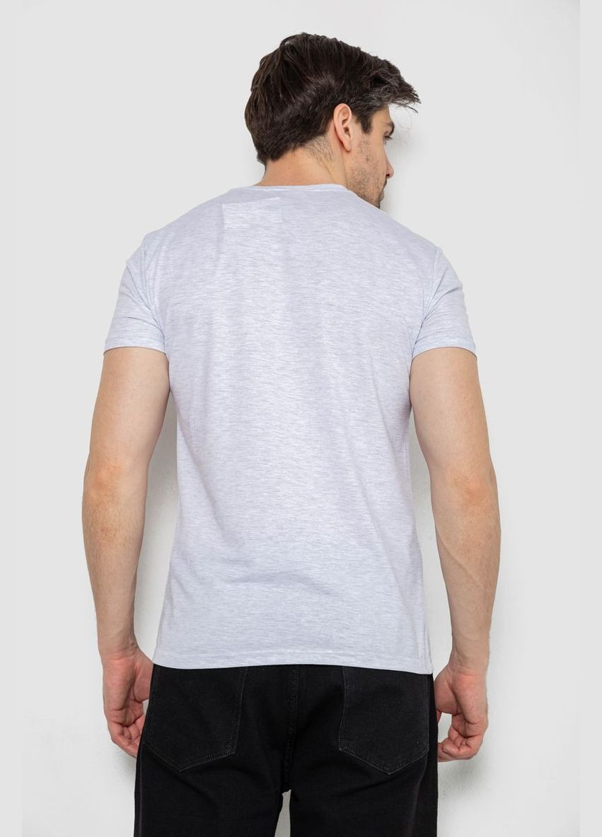 Светло-серая футболка мужская однотонная базовая Ager 244R2405