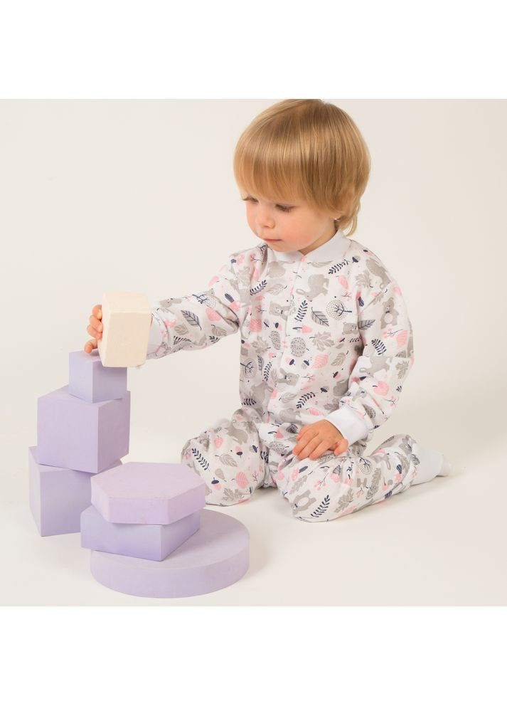 Розовая пижама детская утепленная унисекс Trendy Tot 03-01378_000000002