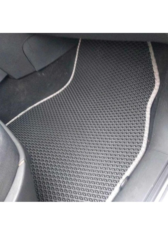 Комплект ковриков в салон на Renault Megane II (2002 - 2009) седан EVA/Ромб Черный + Черный Star-Tex (385147257)