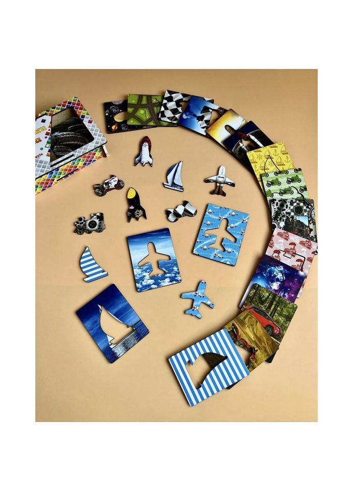 Дерев'яні Дощечки Сегена "Транспорт" (ПСФ051) PSF051 з візерунками Ubumblebees (302010217)