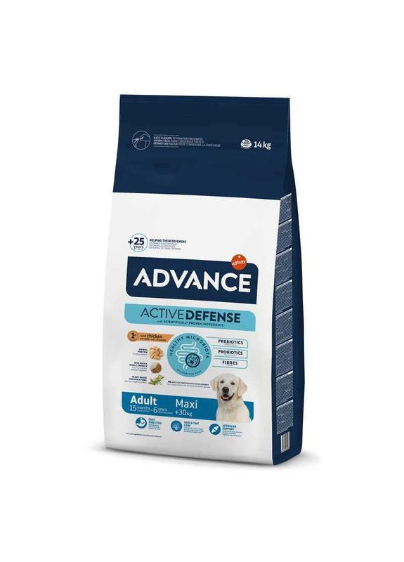 Сухий корм з м'ясом курки для дорослих собак великих порід Dog Adult Maxi Chicken&Rice - 14 кг Advance (327054450)