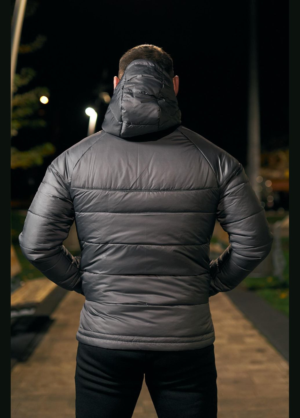 Сіра демісезонна куртка плащівка cupe єврозима/осінь/весна No Brand