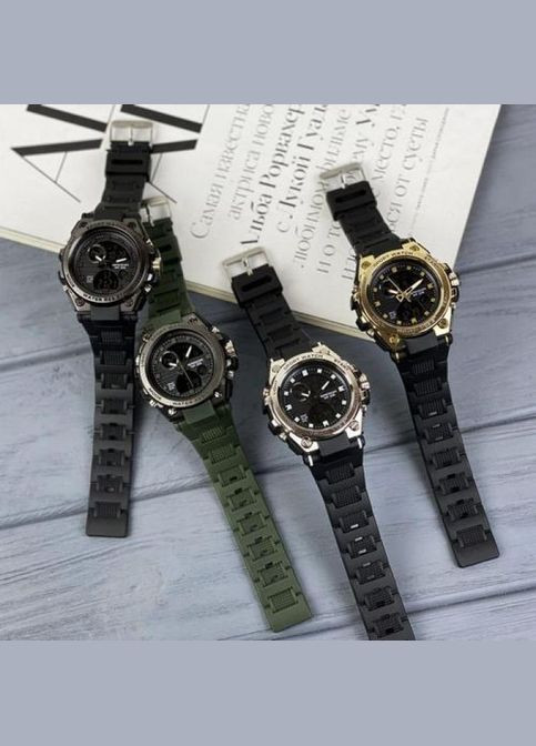 739 Black-Gold кварцевый спортивный, сasual Sanda (324214326)