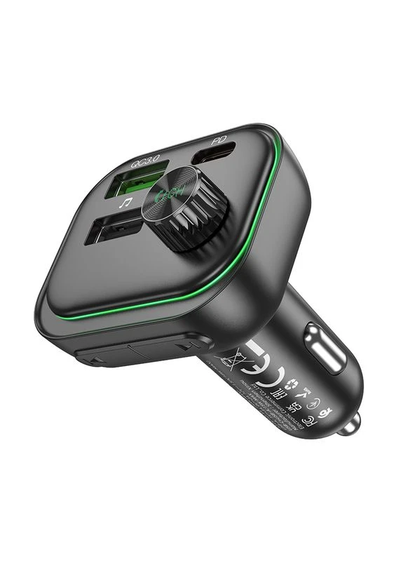 АЗП с FM-модулятором PD30W+QC3.0 car BT FM transmitter 18W Black (6941991109850) Borofone BC54 Acertar (372676271)