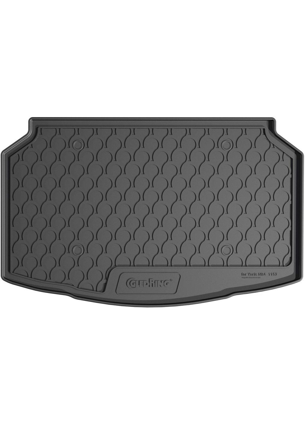 Резиновый коврик в багажник для Toyota Yaris (mkIV) 2020→ (без двухуровневого пола) (нижний) Gledring (361231629)