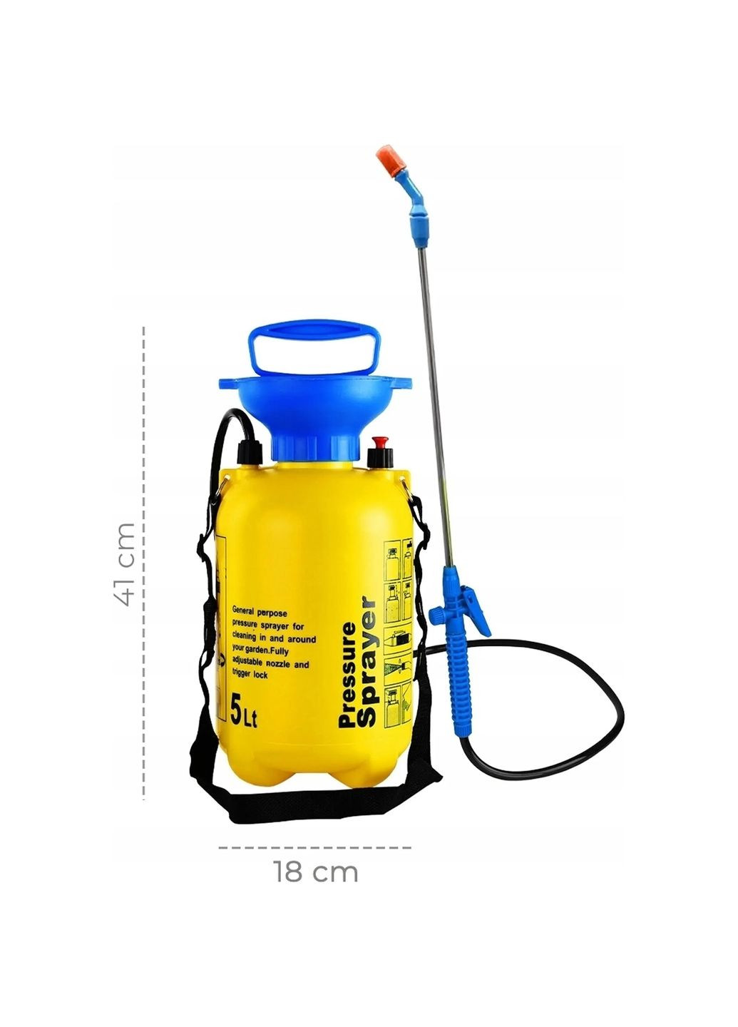 Опрыскиватель ручной помповый с телескопической штангой из нержавеющей стали (5 л) Sprayer (330127465)