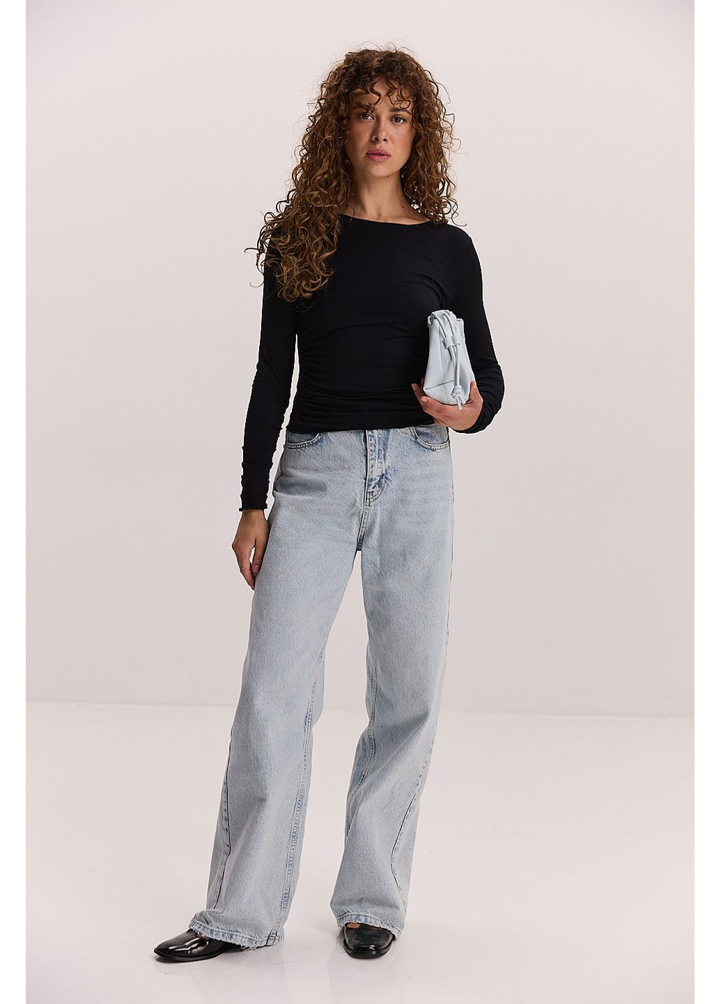 Жіночий лонгслів розовий з драпіруванням Arjen (353306019)