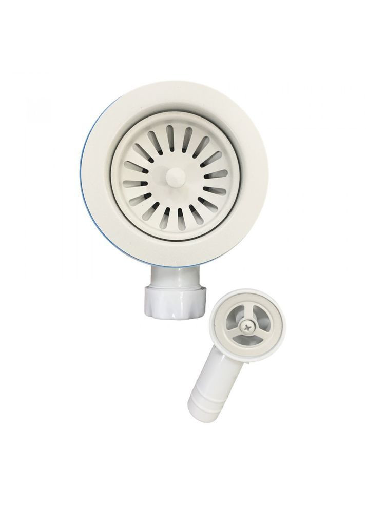 Сифон кухонный одинарный из нержавеющей стали Белый (35250114250) Adamant (372017483)