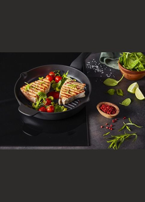 Сковорода гриль Unlimited, 26см, алюміній, чорний Tefal (314746184)