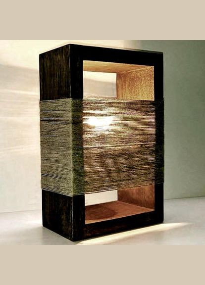 Светильник настольный из дерева Битенбери венге (НСС-008212) No Brand (328414765)