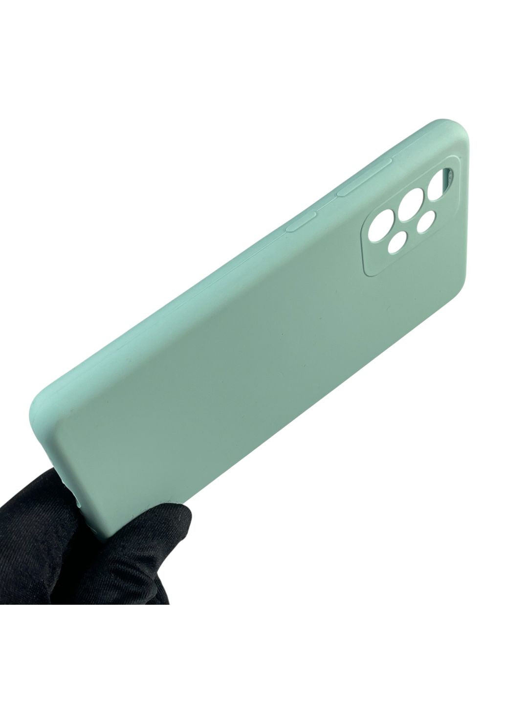 Чохол для Galaxy A52 4G (SM-A525) силіконовий з мікрофіброю нековзний на самсунг а52 4г бірюзовий Samsung (366387147)