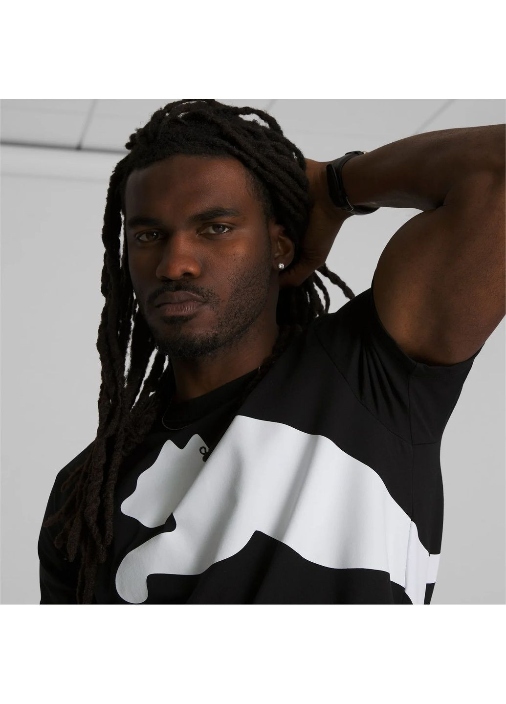 Чорна футболка чоловіча oversized logo black 678784-01 Puma