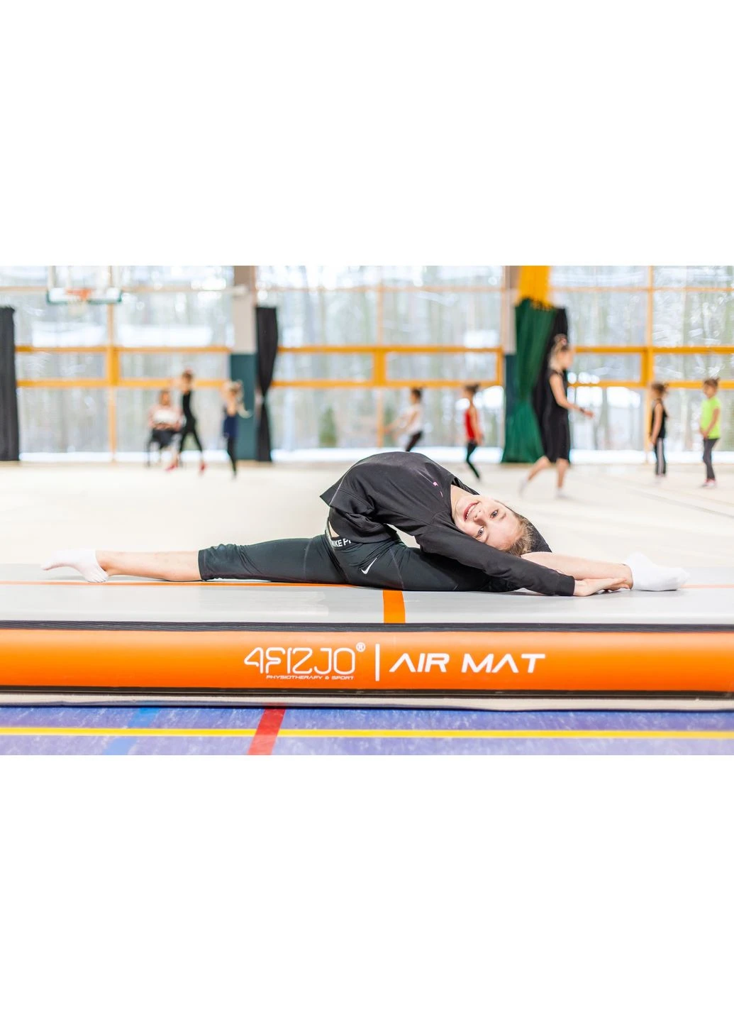 Мат надувной гимнастический Air Track Mat 600 x 100 x 15 см White/Red (P-5907739311801) 4FIZJO (301733338)