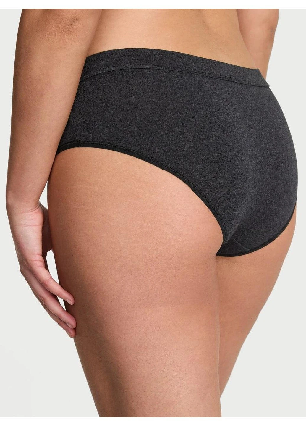 Трусики-хипстер женские Logo Cotton Hiphugger Panty черные Victoria's Secret (330829529)