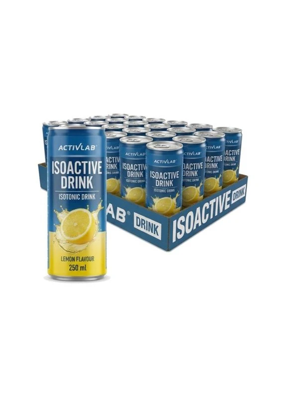 Блок изотонического напитка Isoactive Drink, 24*250 мл - Лимон ActivLab (402701799)