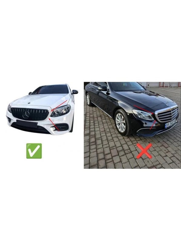 Решетка радиатора Mercedes E-class W213 2016-2020 (ohi-w213-gr4) No Brand (381823452)