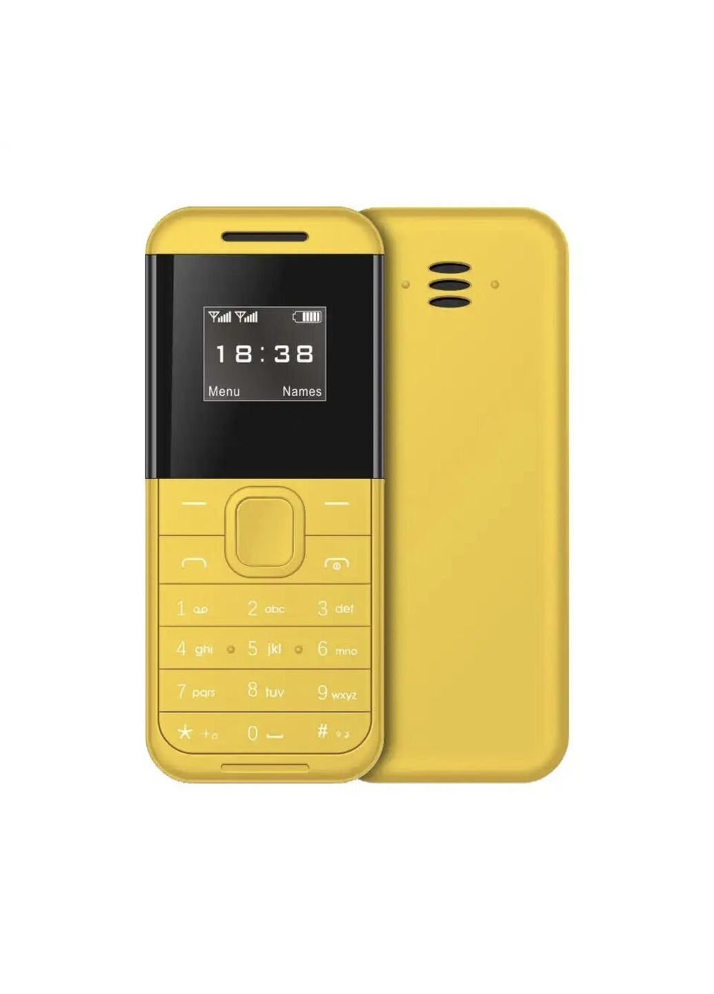 Міні мобільний телефон AIEK BM222 2SIM Жовтий Home (288578989)