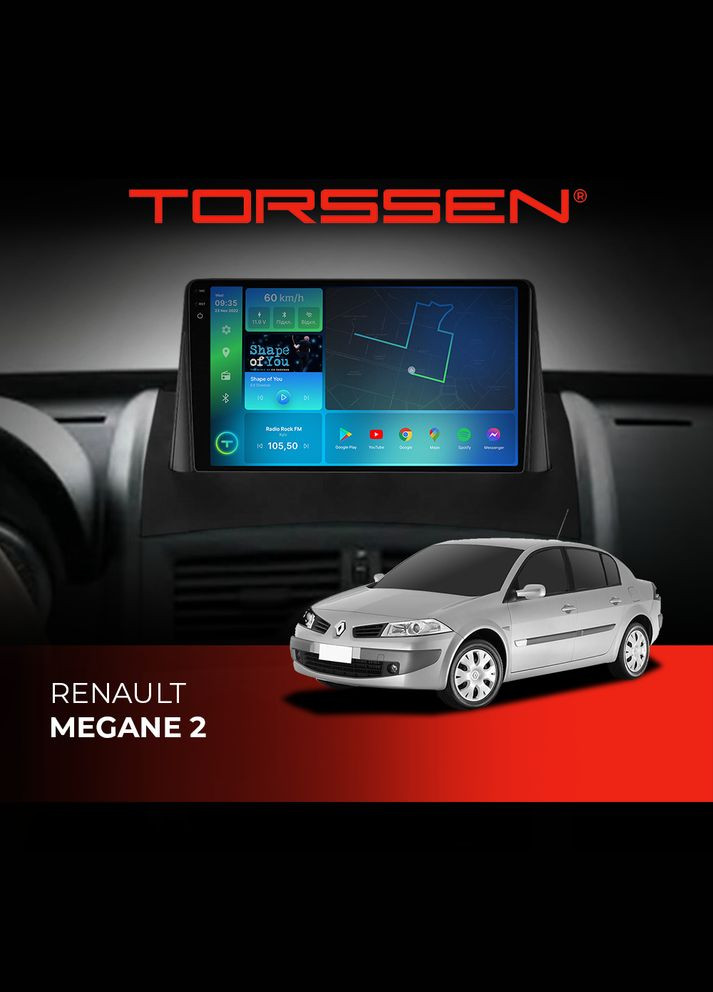 Штатная магнитола 2K Renault Megane 2 F98256 4G Carplay DSP Torssen (307086645)