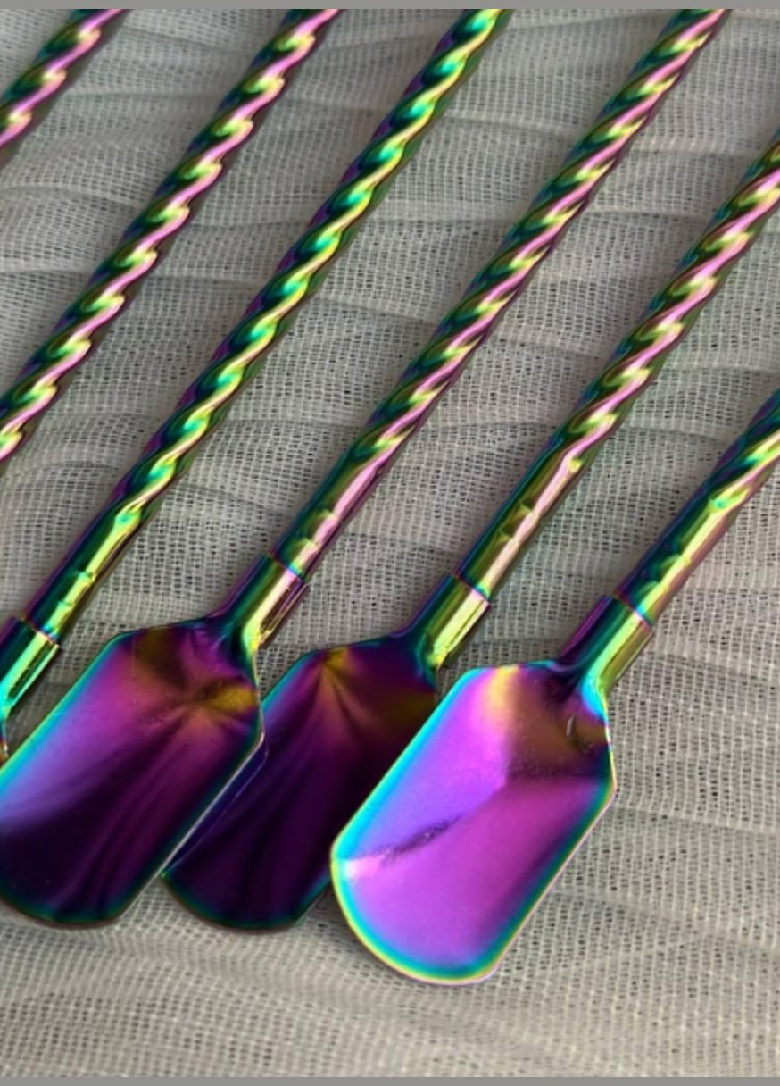 Набір соломинок-ложок багаторазових HP-20-21 із нержавіючої сталі 6 шт Зелений Yiwu (332169268)