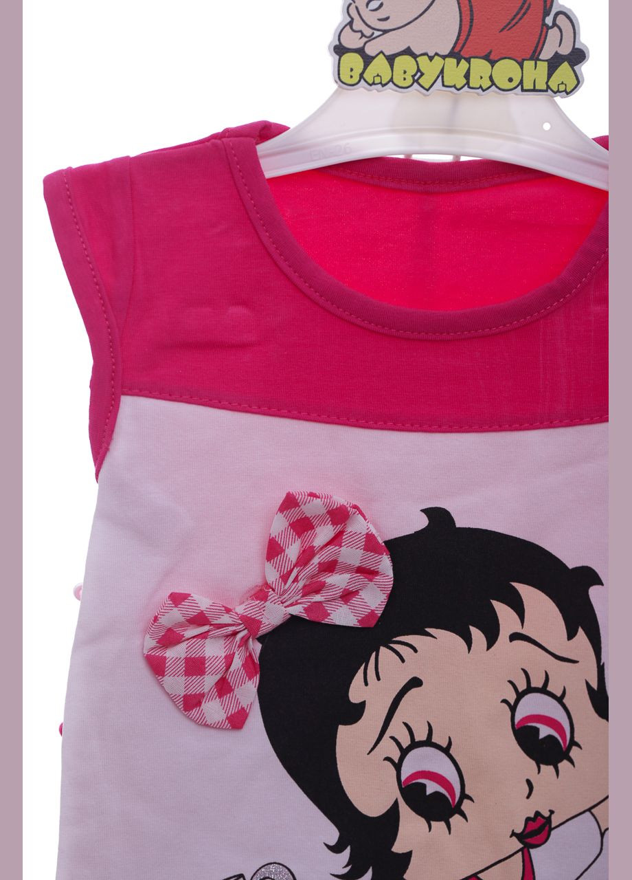 Рожевий літній лосини з майкою для дівчинки трикотажний miss рожевий 86 см (38689) BABYKROHA