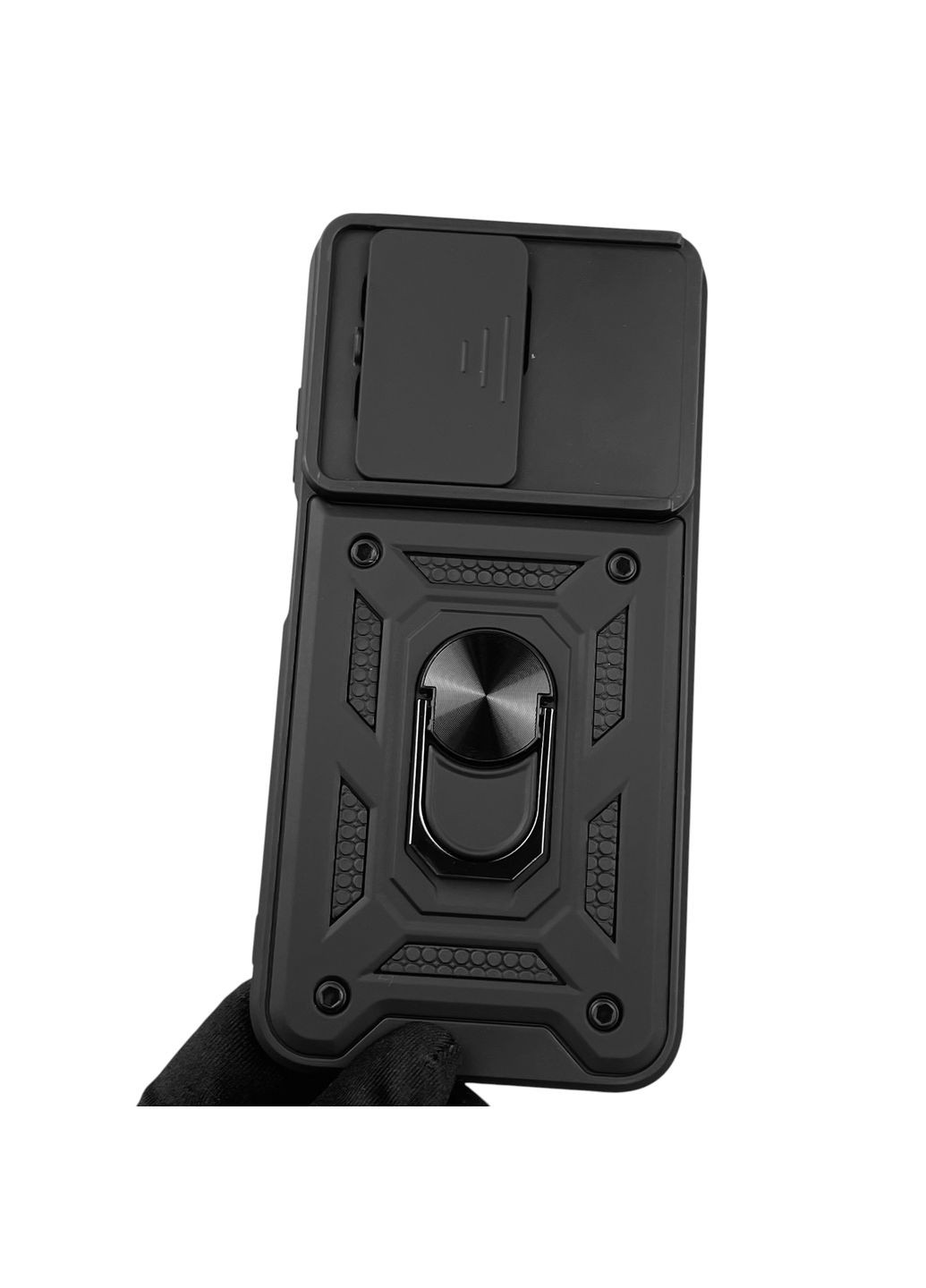 Чехол для Smart 9 4G X6532 бронированный с кольцом со шторкой на инфиникс смарт 9 4г чёрный rg1 Infinix (366235365)