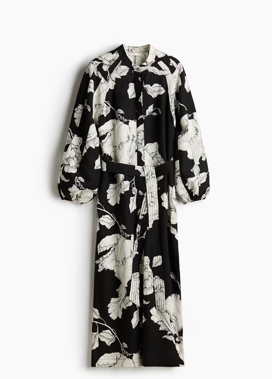 Чорна кежуал сукня H&M з квітковим принтом